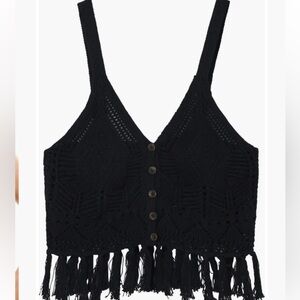 Desigual Crochet Crop Top, NWT.